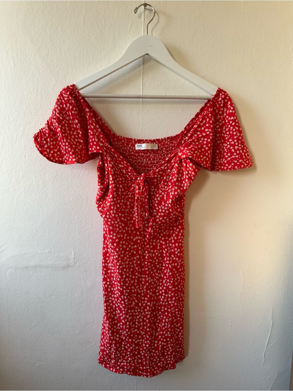 Red Floral Mini Dress